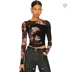 New Free People Betty’s Garden Mesh Top